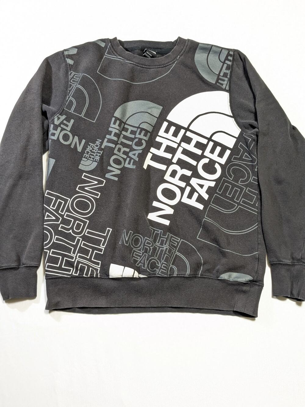 The North Face Men’s Sweatshirt Medium Black Graphic Logo Crewneck Pullover